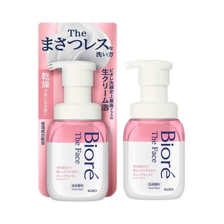Biore Deep Moist Facial Foam - White Soap Scent, 200ml