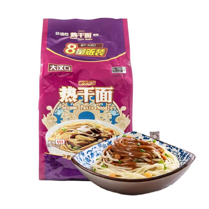 Dahankou Wuhan Hot Dry Noodles - Hunan Spicy Flavor, 102g x 8 Packs