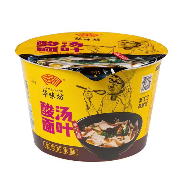 Hua Wei Fang Sour Soup Noodles - Seaweed and Shrimp Flavor, 120g