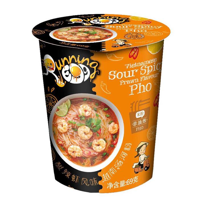 Running Egg Vietnamese Sour Spicy Prawn Flavour Pho - 69g