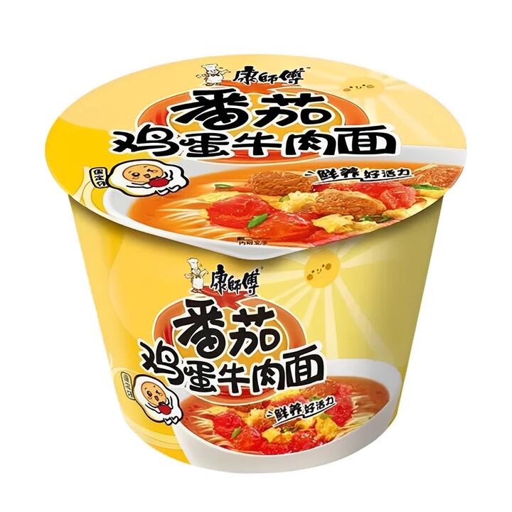 Master Kong Tomato Egg Beef Barrel Noodles - 126g