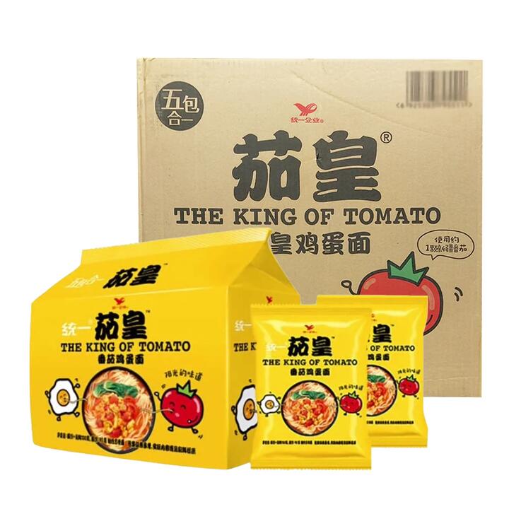 Uni-President The King of Tomato Instant Noodles with Egg - 116g*5*6/Box