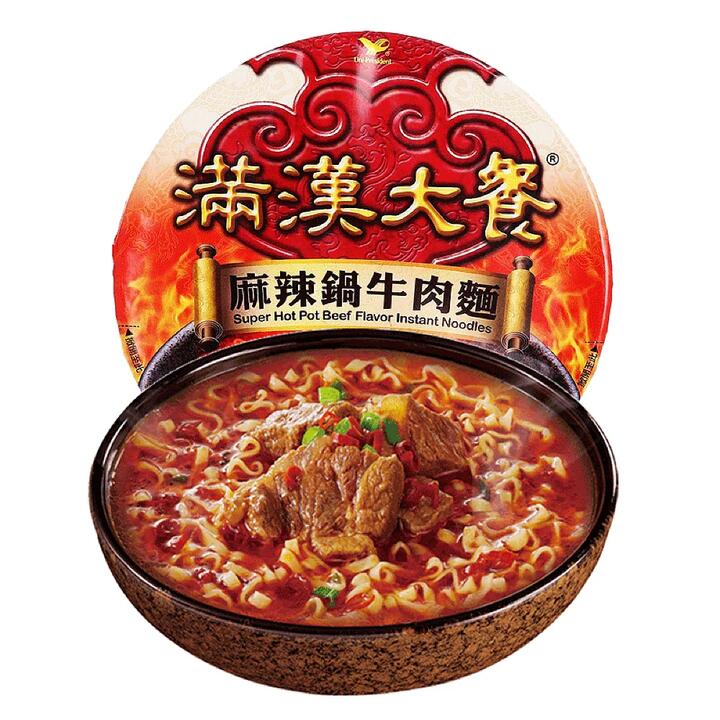 Uni-President Imperial Big Meal Super Hot Pot Beef Flavor Instant Noodles - 204g