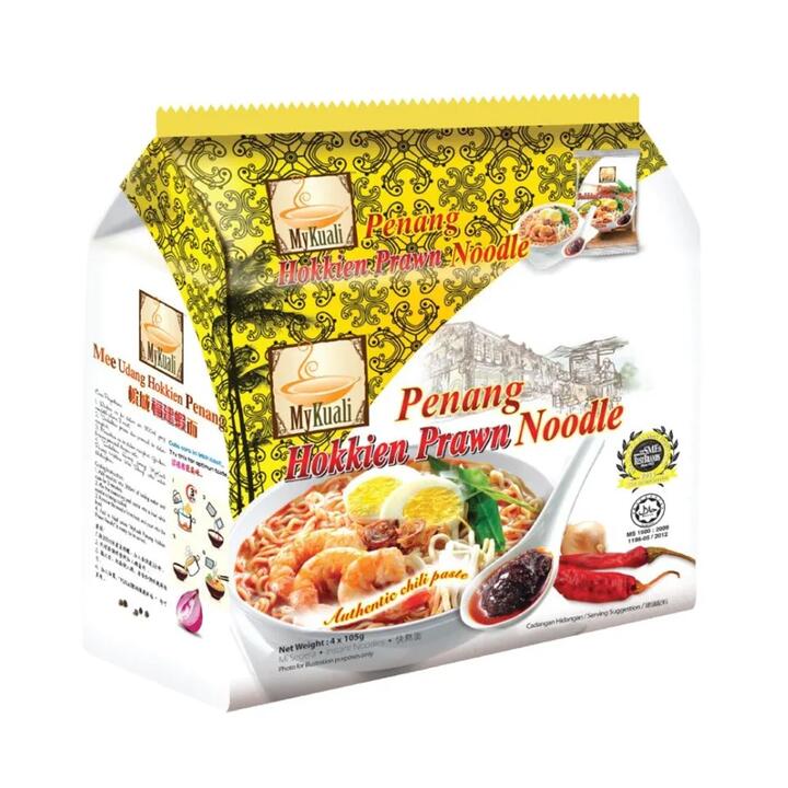 MyKuali Penang Hokkien Prawn Noodle - 4 Packs