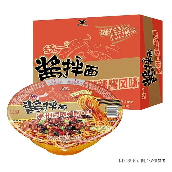 Uni-President Guizhou Fermented Black Bean Sauce Noodles - 115g x 12 Bowls/Box