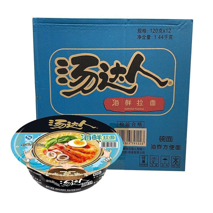 Uni-President Soup Daren Seafood Ramen - 120g x 12 Boxes