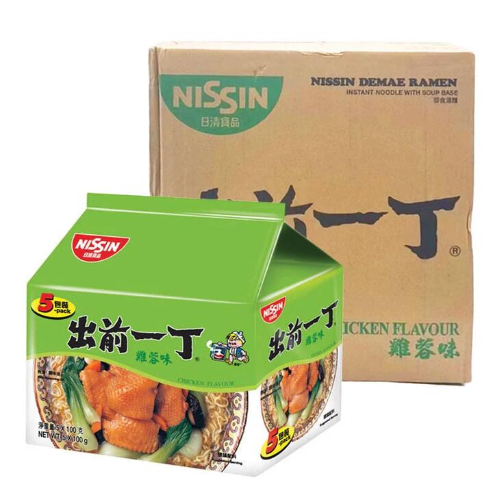 Nissin Demae Ramen Chicken Flavour - Box of 30 Packs (100g Each)