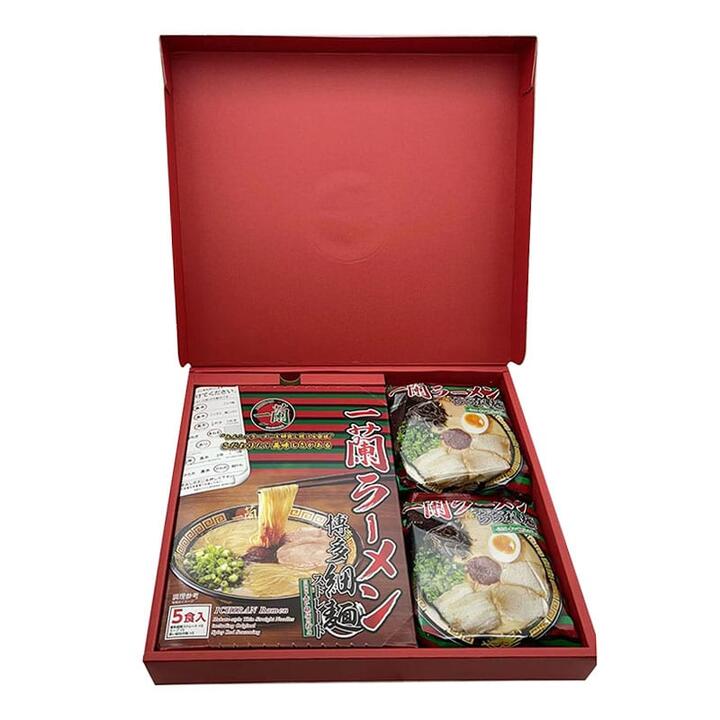 Ichiran Ramen Gift Box - 5 Servings of Hakata Thin Noodles & 2 Packs of Tonkotsu Ramen - 909g