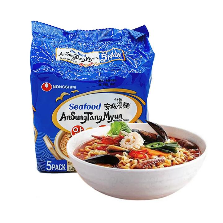Nongshim Ansungtangmyun Seafood Noodle Soup - 112g x 5 Packs
