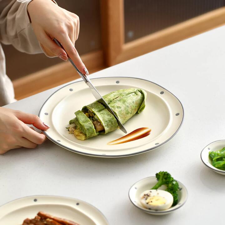 FaSoLa Mingyue Series Fish Plate - Beige, 30x2.8cm