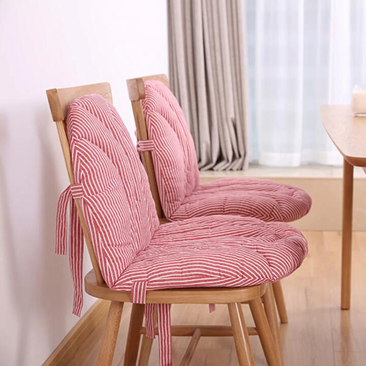 Fasola Japanese Style Striped Seat Cushion - 48x82cm, Red