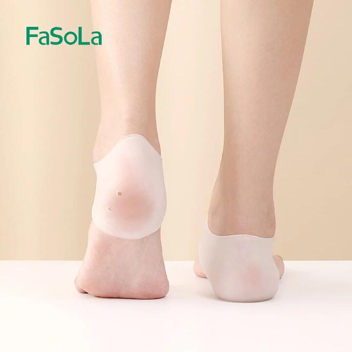 FaSoLa Heel Protectors - White, 10*8cm, 1 Pair