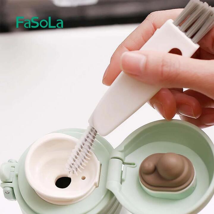 FaSoLa Cup Lid Cleaning Brush - White, 13.5*2.5*1.5cm