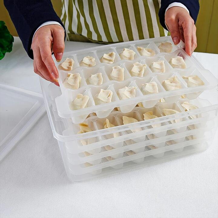 FaSoLa Single Layer Dumpling Storage Box - Transparent - Gourmet Grocer