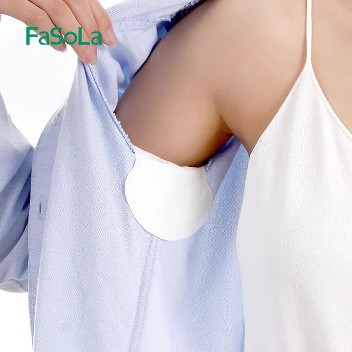 FaSoLa Ultra-Thin Underarm Sweat Pads - 20 Pieces, 2.8*9.5cm