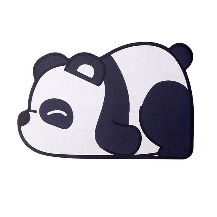 FaSoLa Diatomaceous Earth Absorbent Bathroom Mat with Panda Design - 40x60cm