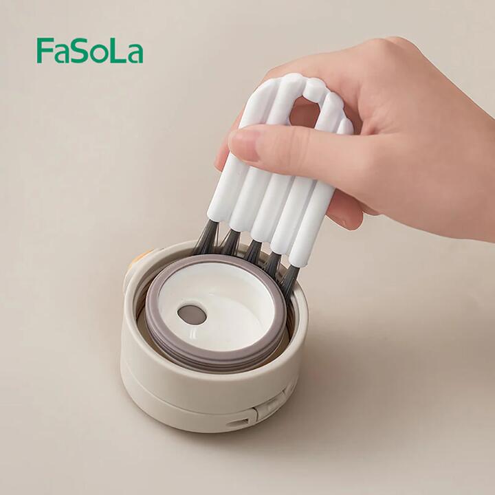 FaSoLa Curved Lid Brush - White, 10*4.5*0.7cm