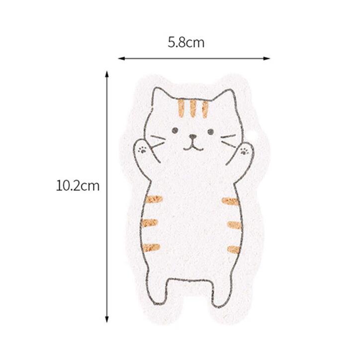 FaSoLa Compressed Wood Pulp Sponge - Standing Cat, 10.2*5.8cm