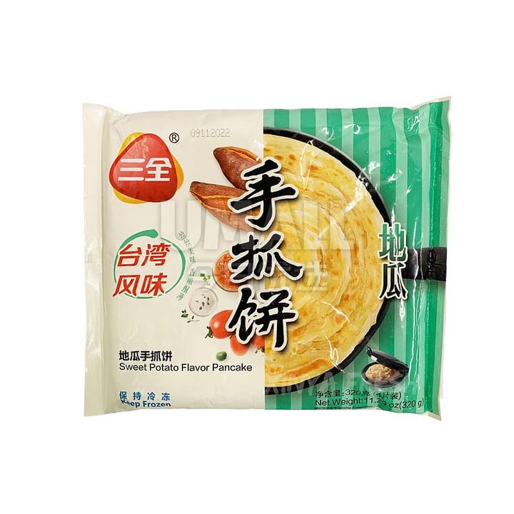 Sanquan Frozen Sweet Potato Flavor Pancake - 4 Pieces, 320g