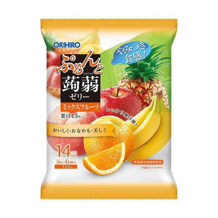 Orihiro Low-Calorie Konjac Jelly - Tropical Fruit Flavor, 6 Packs, 120g
