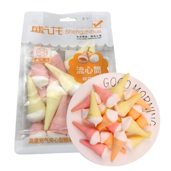 Shengzhihua Orange Flavor Marshmallow Cones - 120g