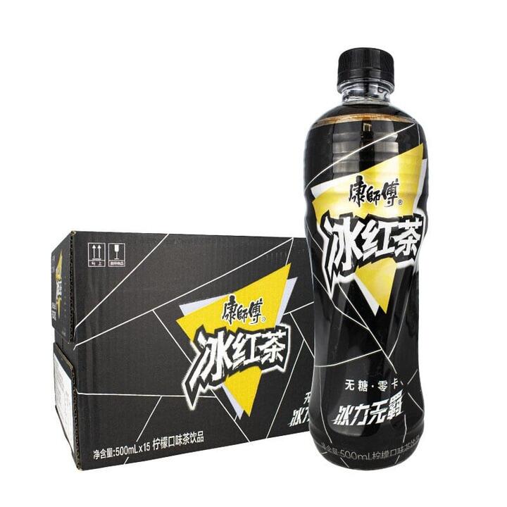 Master Kong Zero Calorie Iced Black Tea - 500ml x 15 Bottles