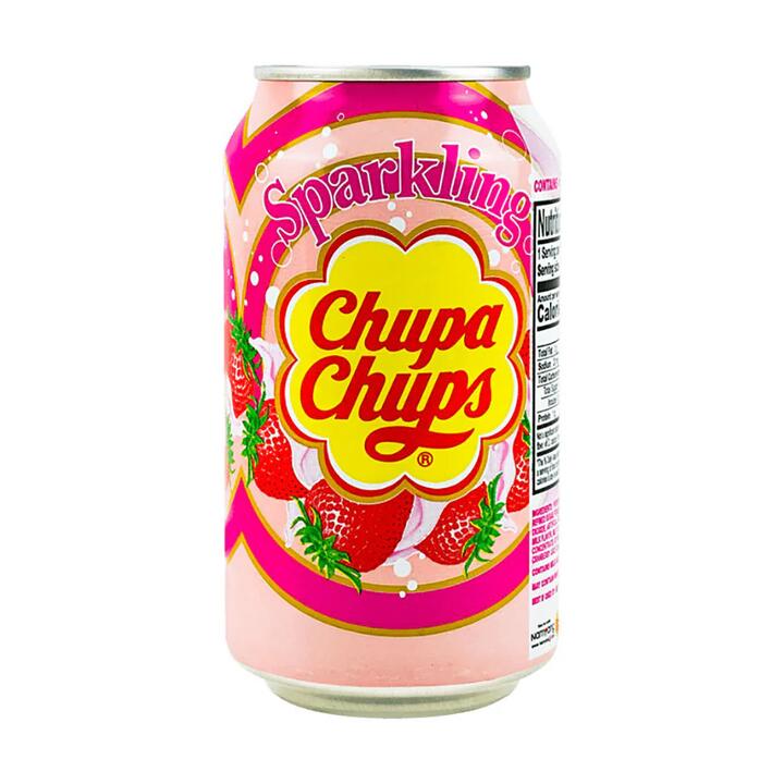 Chupa Chups Sparkling Strawberry Drink - 345ml