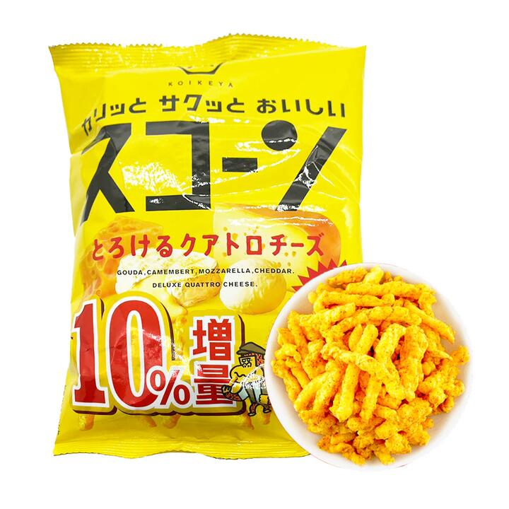Koikeya Corn Snacks - Rich Cheese Flavor - 78g