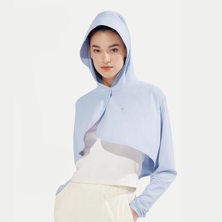 Ubras Hooded Sun Protection Cape - Powder Blue, Size M