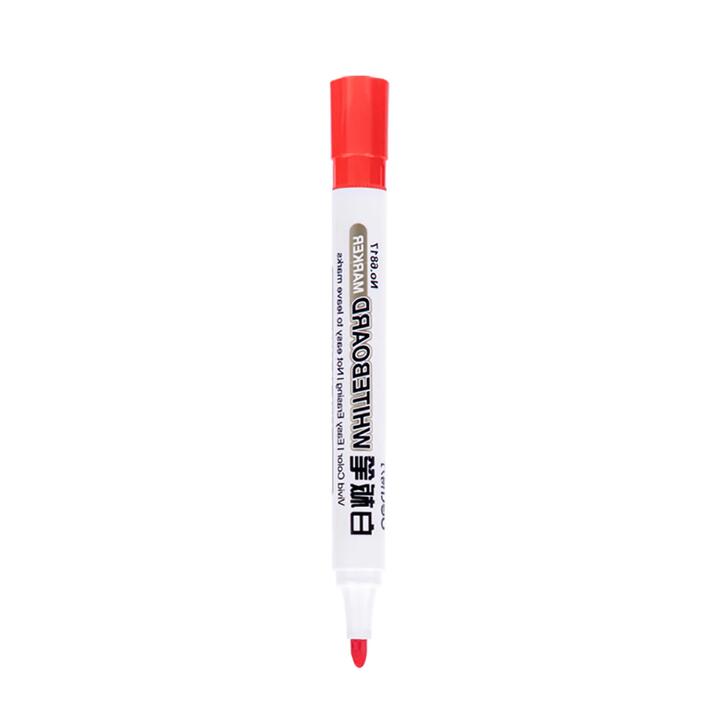 Deli Erasable Whiteboard Markers - Red, 10 Pack