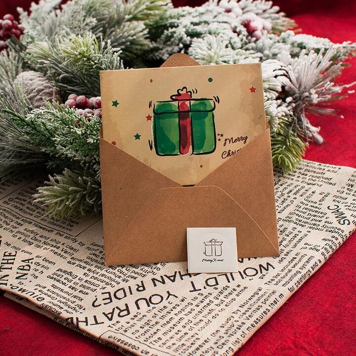 Vintage Christmas Greeting Card Set - Gift Design