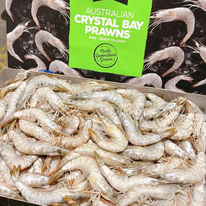 Kingfield Crystal Bay Raw Banana Prawns 31/40 - Box of 3kg