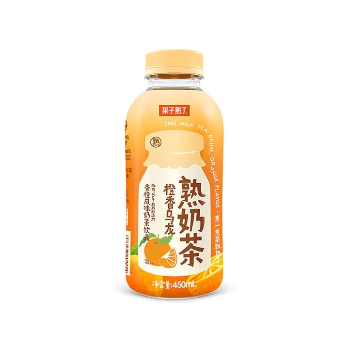 Guozishu Orange Flavor Milk Tea - 450ml