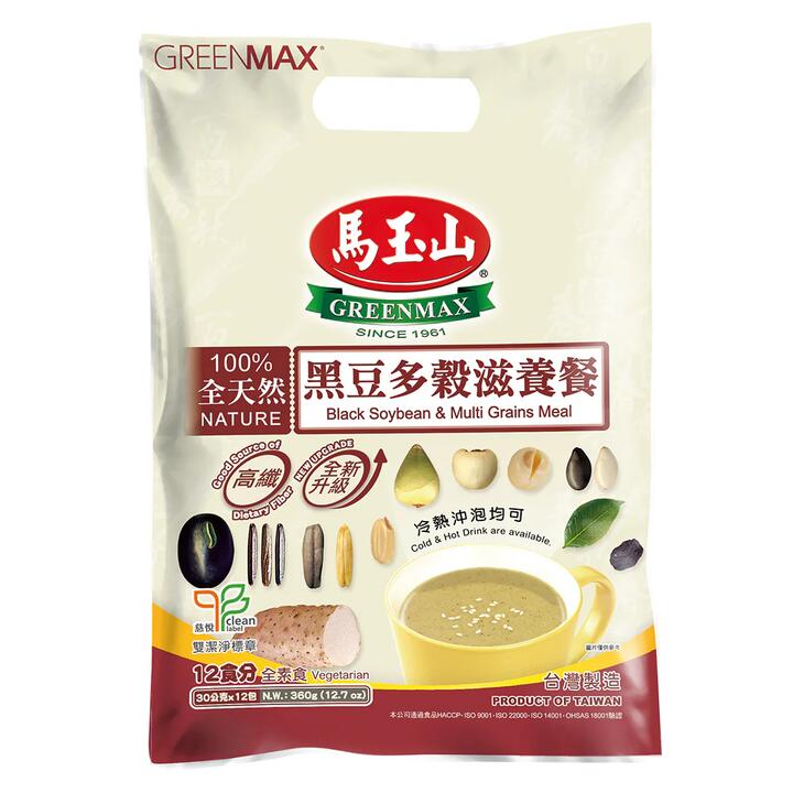 Greenmax Black Soybean & Multi Grains Meal - 30g x 12 Packs