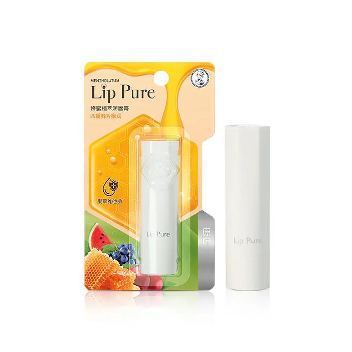 Mentholatum Lip Pure Honey Botanical Lip Balm - Original Flavor, 4g