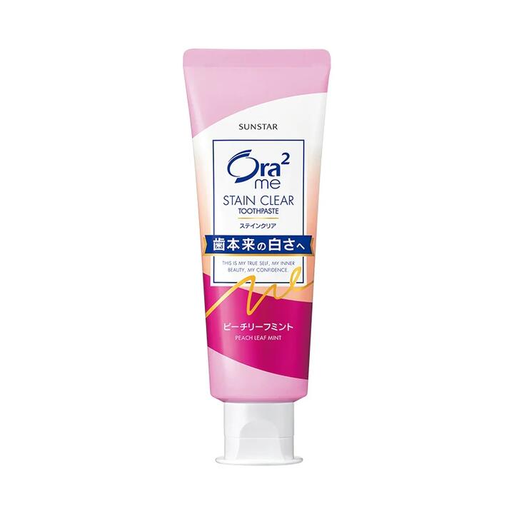 SUNSTAR Ora2 Stain Clear Toothpaste - Peach Leaf Mint, 130g