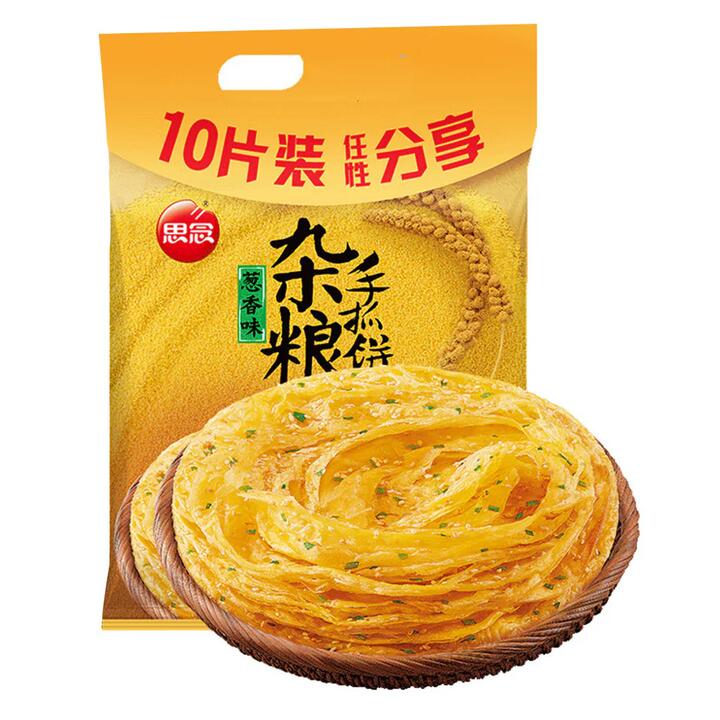 Synear Multigrain Scallion Hand-Grab Pancakes - 10 Pieces, 900g - Chinese Flaky Pancakes