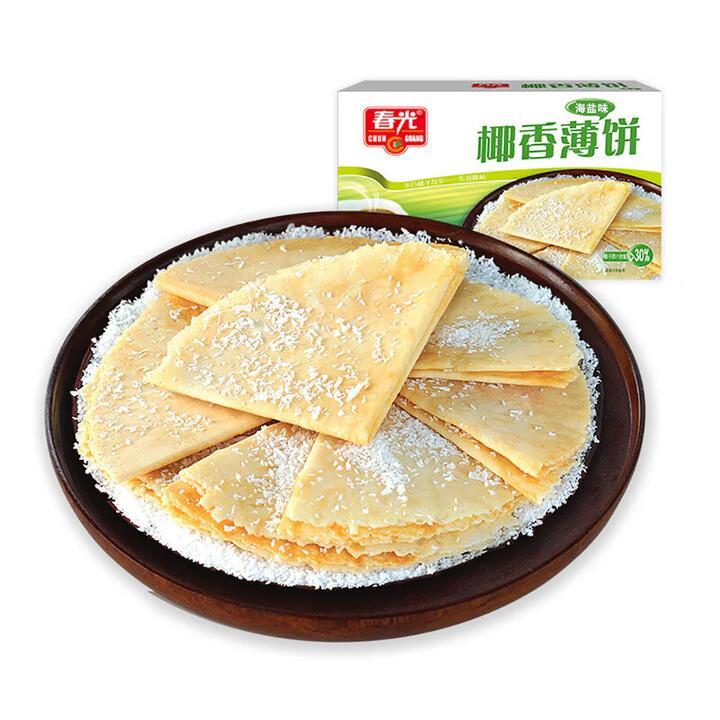 Chunguang Coconut Thin Biscuits with Sea Salt Flavor - 150g