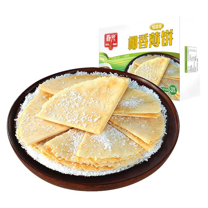 Chun Guang Coconut Thin Biscuits - Durian Flavor - 150g