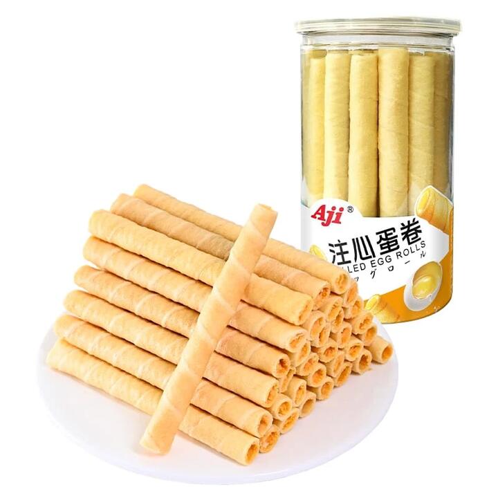 Aji Filled Egg Rolls - Salted Egg Yolk Flavor, 200g
