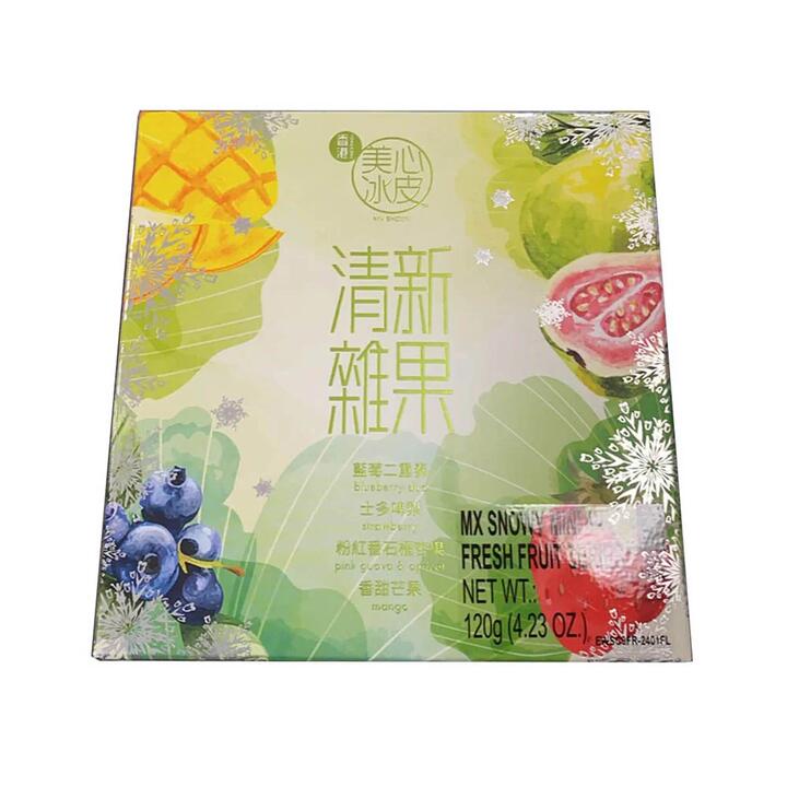 Hong Kong MX Maxim's(Meixin) Snow Skin Mooncakes Fresh Fruit Gift Box 4 Flavors 4pcs 120g