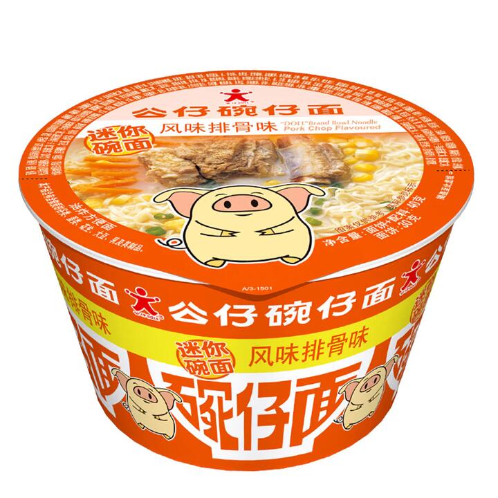 Doll Instant Bowl Noodles Pork Rib Flavor 40g