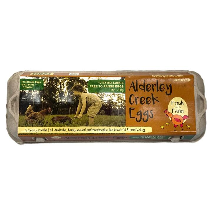 Fresh Farm Alderley Creek Free Range Eggs 12pcs  700g