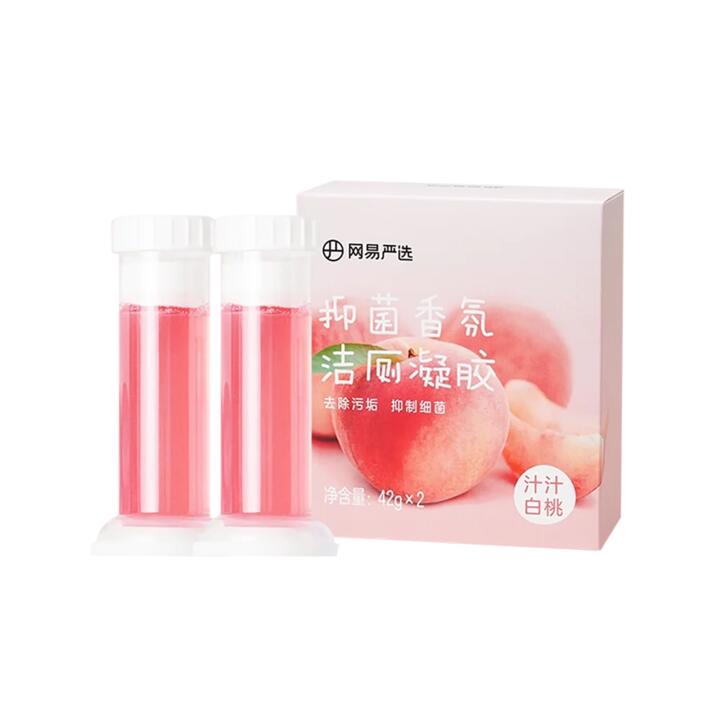 Lifease Antibacterial Fragrance Toilet Gel - Juicy White Peach, 42g x 2