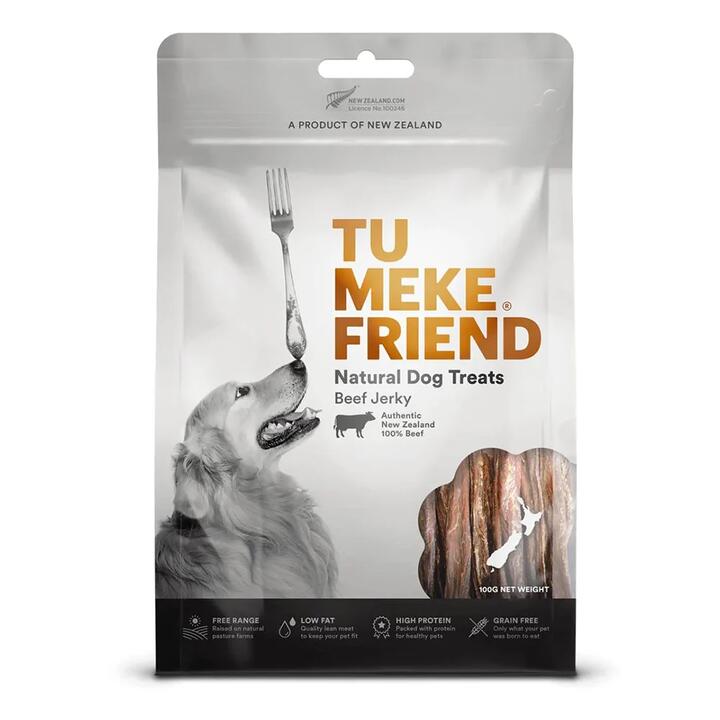 Tu Meke Friend Natural Dog Treats Beef Jerky - 100g