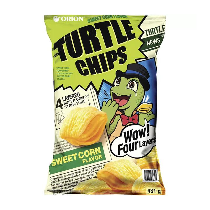 Orion Turtle Chips Sweet Corn Flavor - 481g