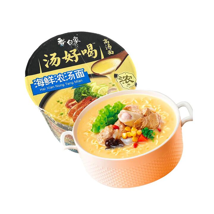BaiXiang Seafood Thick Soup Noodles Cup - 79g
