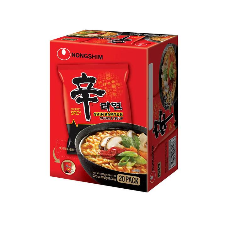 Nongshim Shin Ramyun Noodle Soup - 20 Packs x 120g
