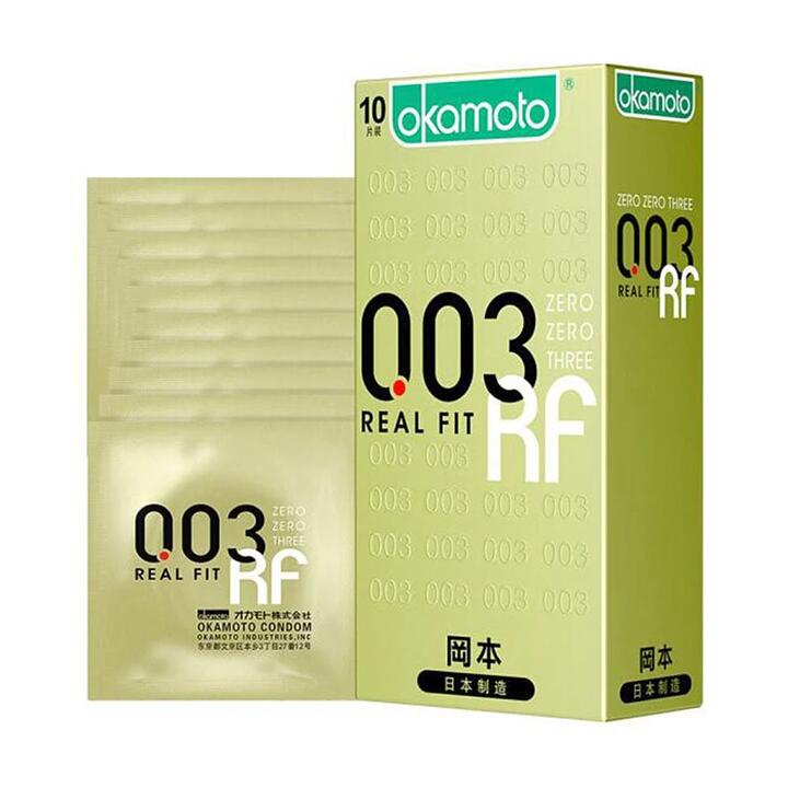 Okamoto 003 Real Fit Ultra-Thin Condoms - 10 Pieces