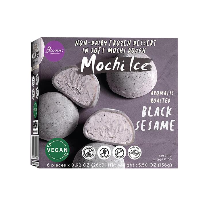 Buono Mochi Ice Cream Black Sesame Flavor 6pcs 156g